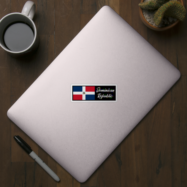 Festive Dominican Republic Flag Sticker by Brobocop